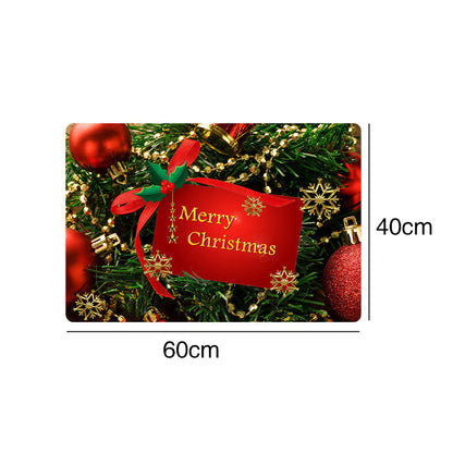 Non-Slip Washable Christmas Red Floor Mat