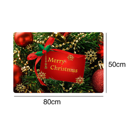 Non-Slip Washable Christmas Red Floor Mat