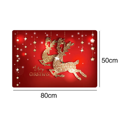 Non-Slip Washable Christmas Red Floor Mat