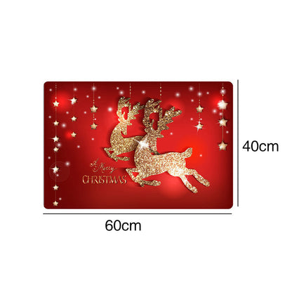 Non-Slip Washable Christmas Red Floor Mat