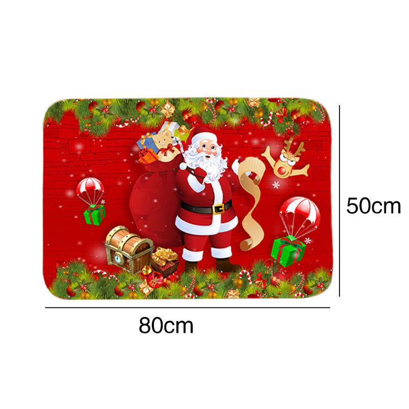 Non-Slip Washable Christmas Red Floor Mat