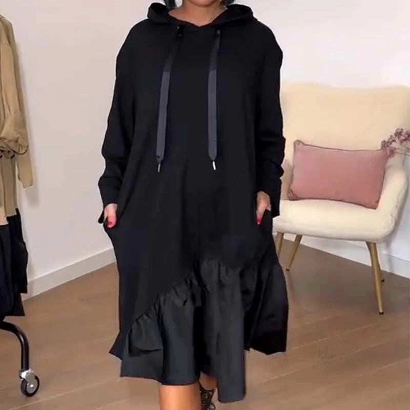 🔥Black Friday Sale 49% OFF🔥Women’s Trendy Casual Loose Fit Hooded Dress