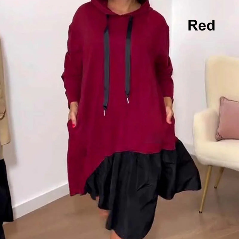 🔥Black Friday Sale 49% OFF🔥Women’s Trendy Casual Loose Fit Hooded Dress