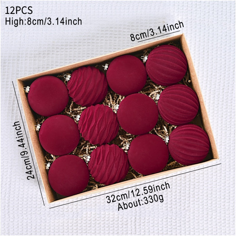 Vibrant 12 PCS Christmas Ball Ornament Set