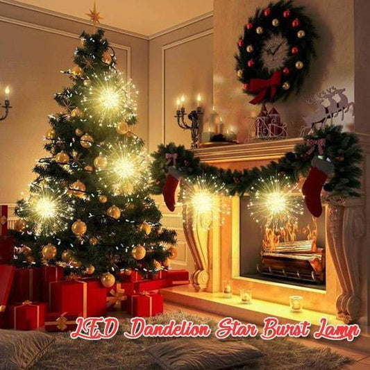 💖Christmas Pre-sale SAVE 50%🎄LED Dandelion Star Burst Lamp-Hanging Starburst Fairy Lights for Christmas