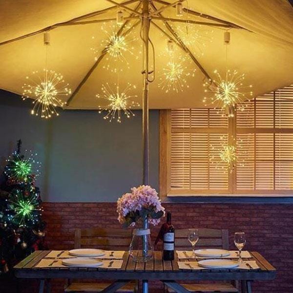 💖Christmas Pre-sale SAVE 50%🎄LED Dandelion Star Burst Lamp-Hanging Starburst Fairy Lights for Christmas