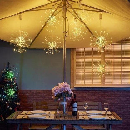 💖Christmas Pre-sale SAVE 50%🎄LED Dandelion Star Burst Lamp-Hanging Starburst Fairy Lights for Christmas