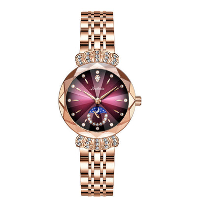 Fashionable Diamond Moon Star Watch for Women