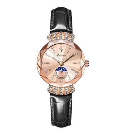 Fashionable Diamond Moon Star Watch for Women