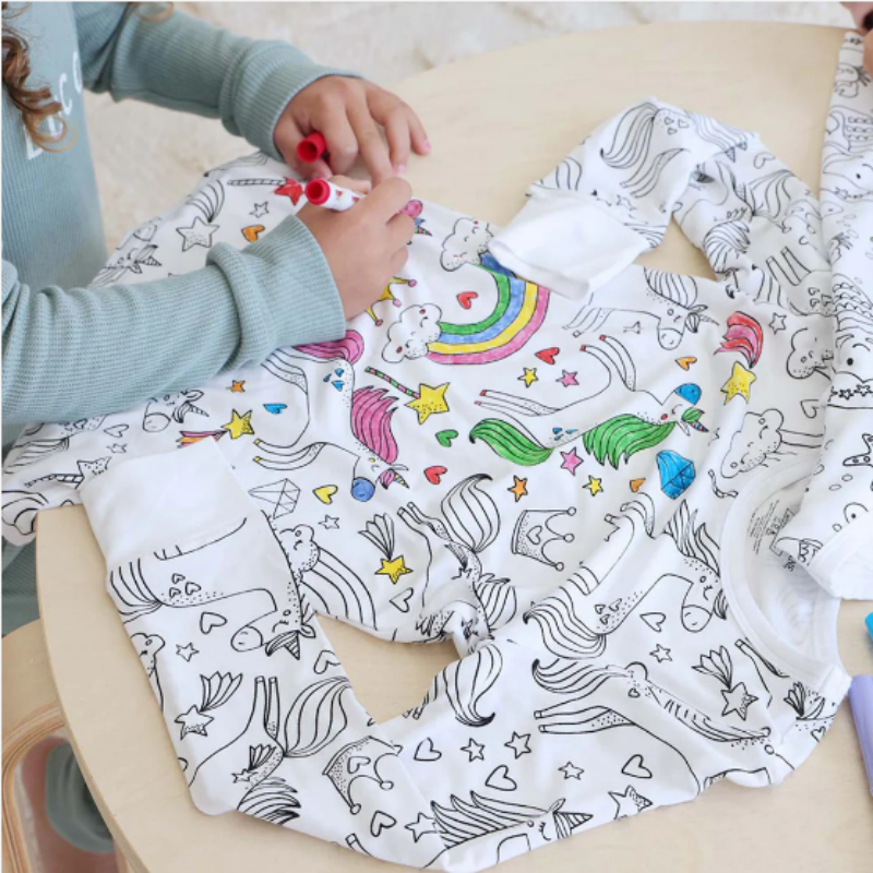 DIY Cartoon Colorable Pajamas for Kids