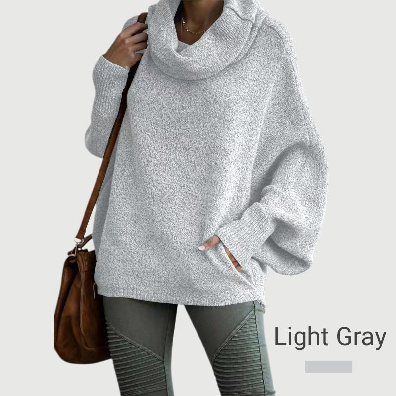 🥳New Years Sale-50% OFF🎄Women's Batwing Cowl Neck Sweater with Pockets