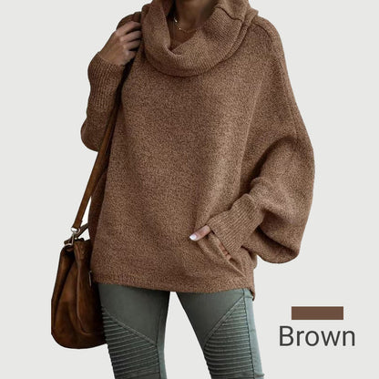 🥳New Years Sale-50% OFF🎄Women's Batwing Cowl Neck Sweater with Pockets