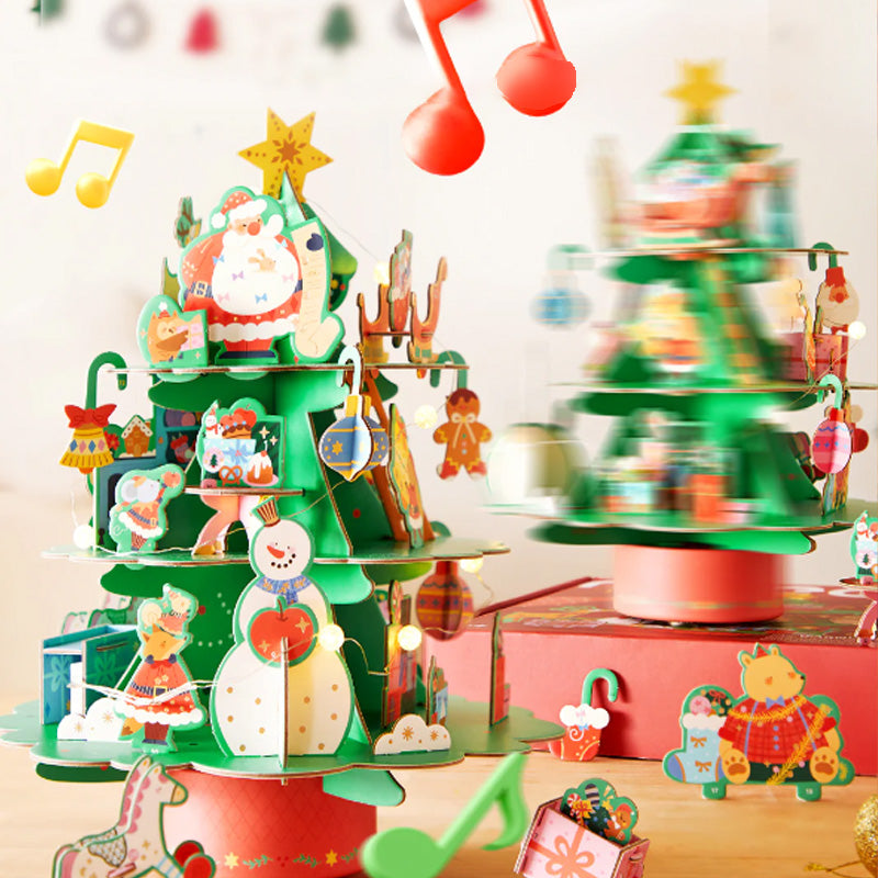 Christmas Rotating Music 3D Puzzle & Craft Wreath