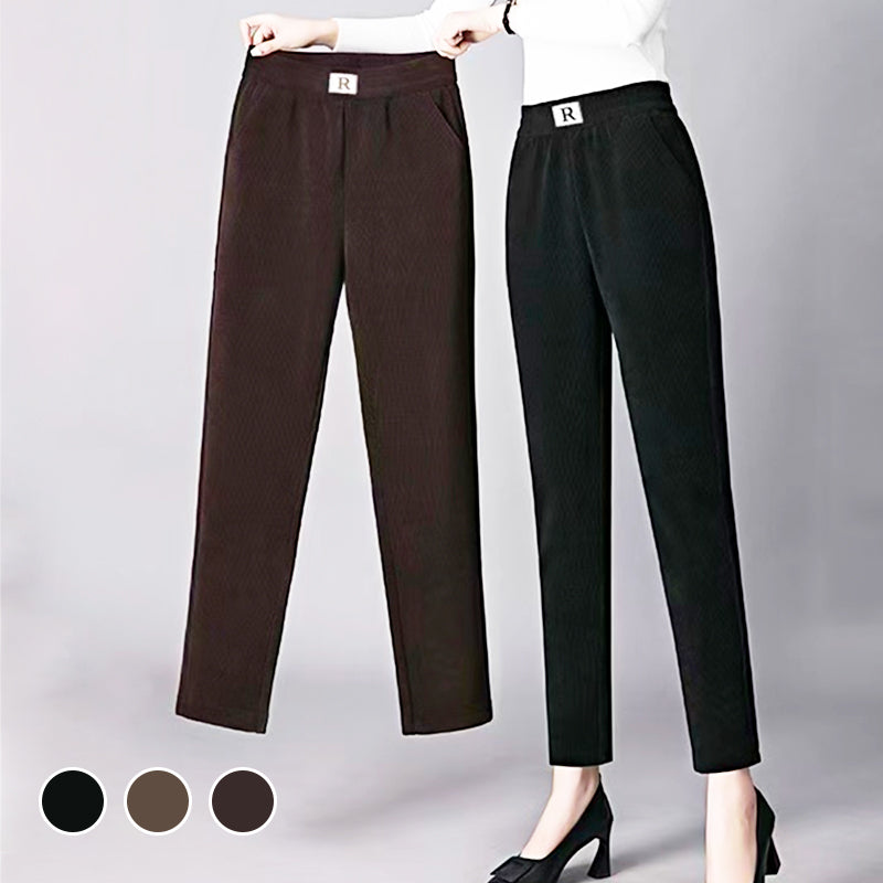 Christmas Sale 🎅Corduroy High Waist Straight Leg Plush Pants For Women