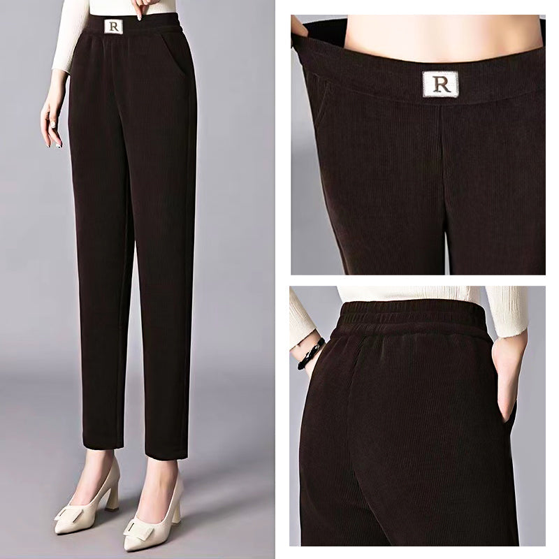 Christmas Sale 🎅Corduroy High Waist Straight Leg Plush Pants For Women