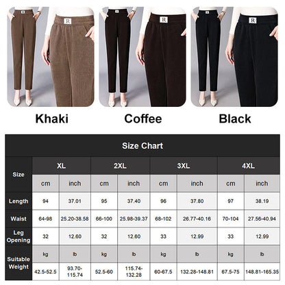 Christmas Sale 🎅Corduroy High Waist Straight Leg Plush Pants For Women