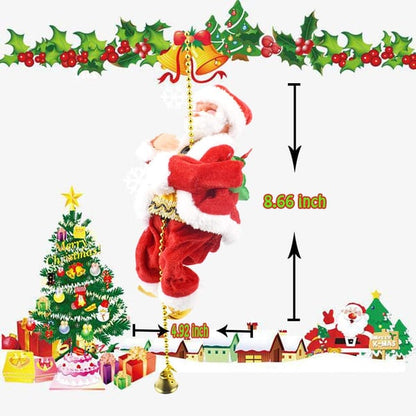 🔥 Start preparing now-Up to 50% OFF 🎅🏻🎄Electric Chimney Climbing Santa Claus Musical Toys