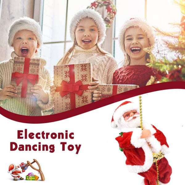 🔥 Start preparing now-Up to 50% OFF 🎅🏻🎄Electric Chimney Climbing Santa Claus Musical Toys