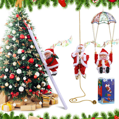 🔥 Start preparing now-Up to 50% OFF 🎅🏻🎄Electric Chimney Climbing Santa Claus Musical Toys
