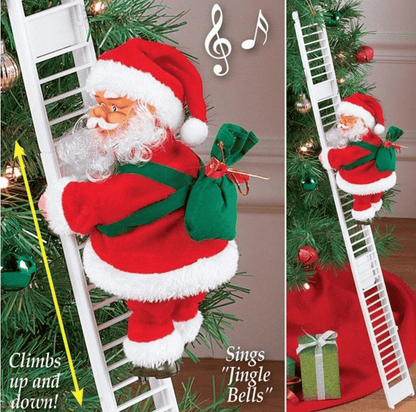 🔥 Start preparing now-Up to 50% OFF 🎅🏻🎄Electric Chimney Climbing Santa Claus Musical Toys