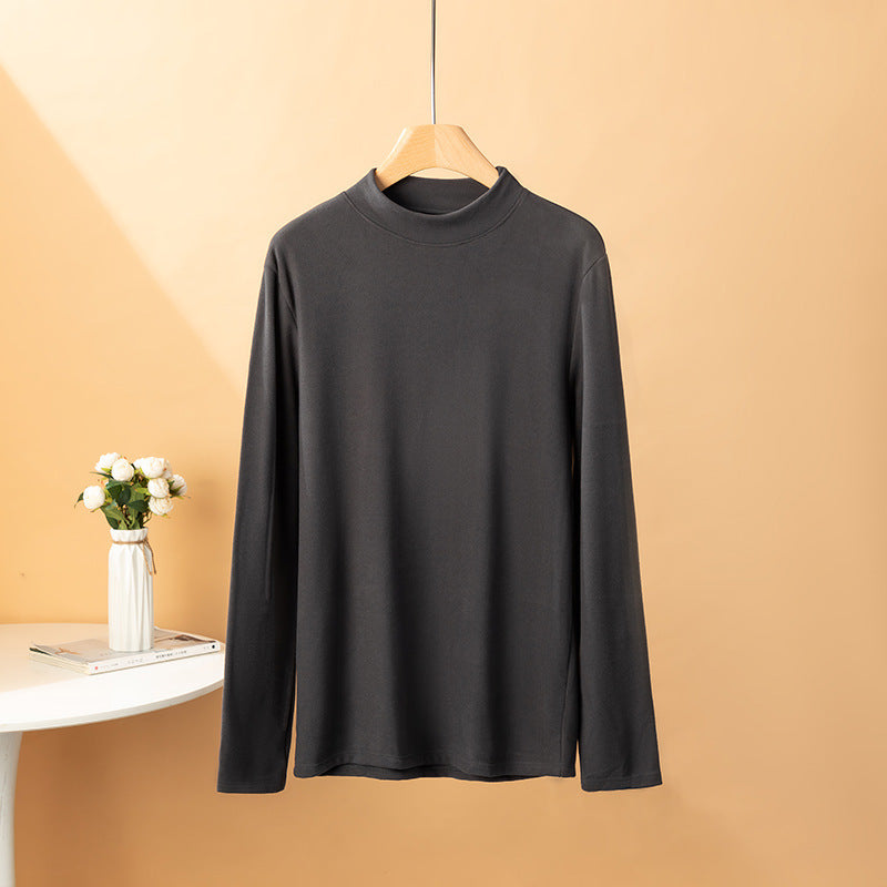 [Best Gift For Him] Men's Double-Sided Faux Velvet Half Turtleneck Bottoming Shirt