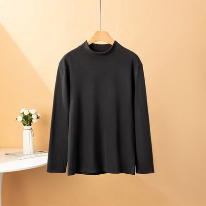 [Best Gift For Him] Men's Double-Sided Faux Velvet Half Turtleneck Bottoming Shirt