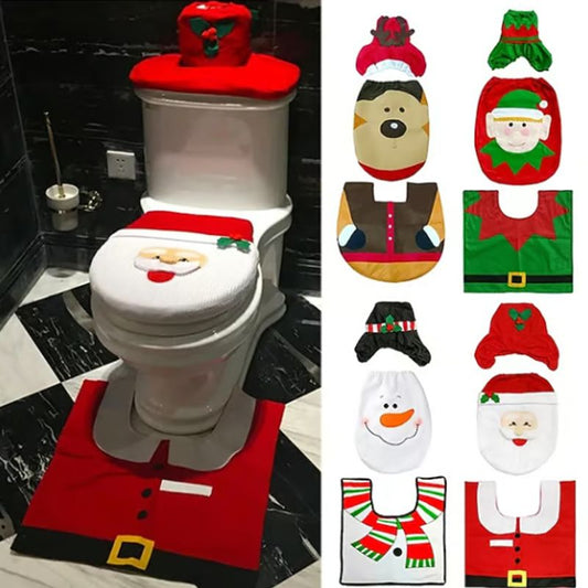 Christmas Santa Toilet Cover 3-piece Set