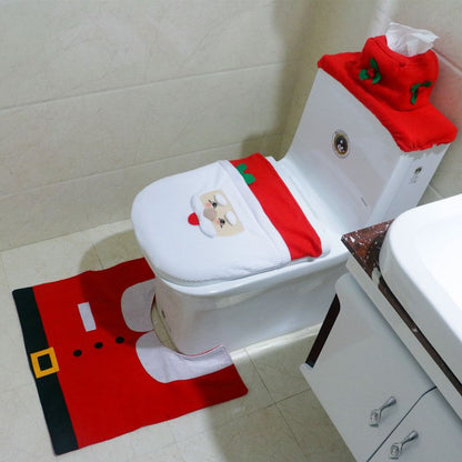 Christmas Santa Toilet Cover 3-piece Set