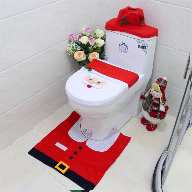 Christmas Santa Toilet Cover 3-piece Set