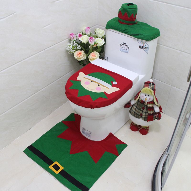 Christmas Santa Toilet Cover 3-piece Set