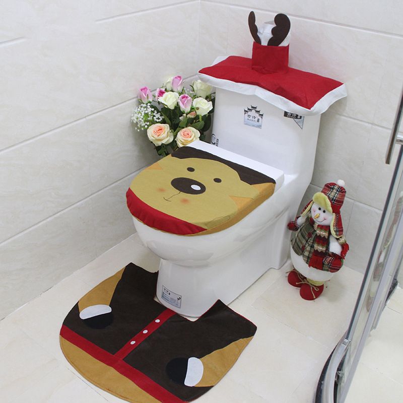 Christmas Santa Toilet Cover 3-piece Set