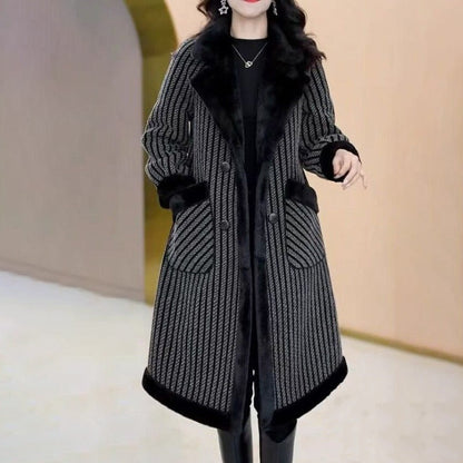 ❄️Winter Specials❄️50%OFF Women's Double Breasted Overcoat with Plush Lining