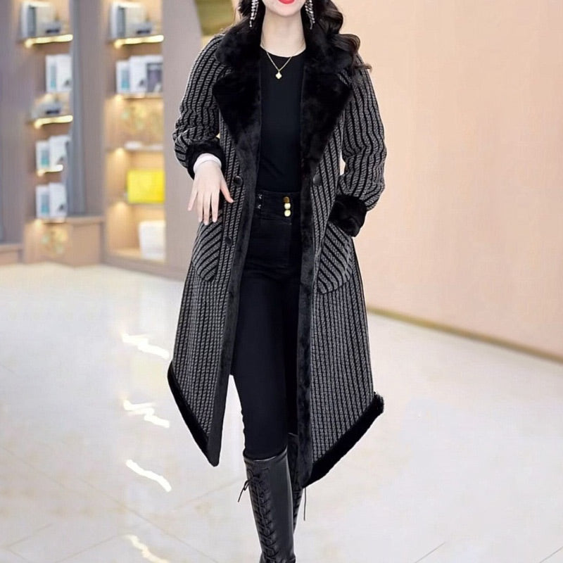 ❄️Winter Specials❄️50%OFF Women's Double Breasted Overcoat with Plush Lining