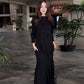 Elegant Round Neck Sequin Ankle-Length Dress