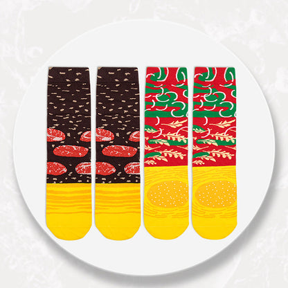 🎄Christmas Promotion 50% OFF🎅✨3 Pairs Christmas Creative Casual Breathable Hamburger Socks