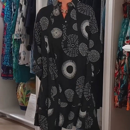 🎉Hot Sale🎉Elegant Printed Long Sleeve Dress