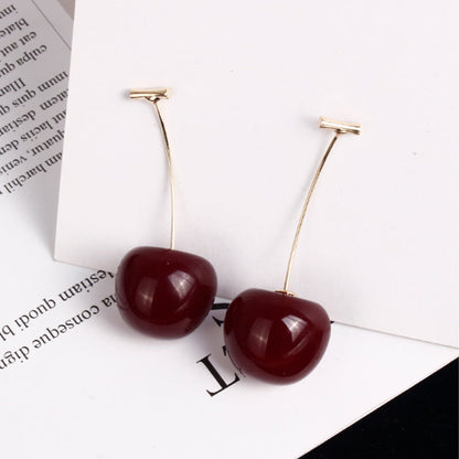 Women's Stylish Cute Acrylic Cherry Earrings