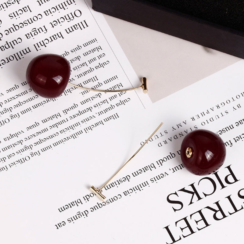 Women's Stylish Cute Acrylic Cherry Earrings