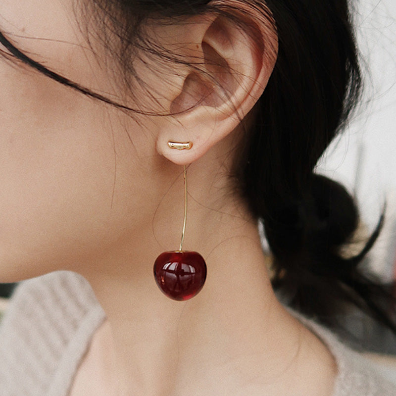 Women's Stylish Cute Acrylic Cherry Earrings