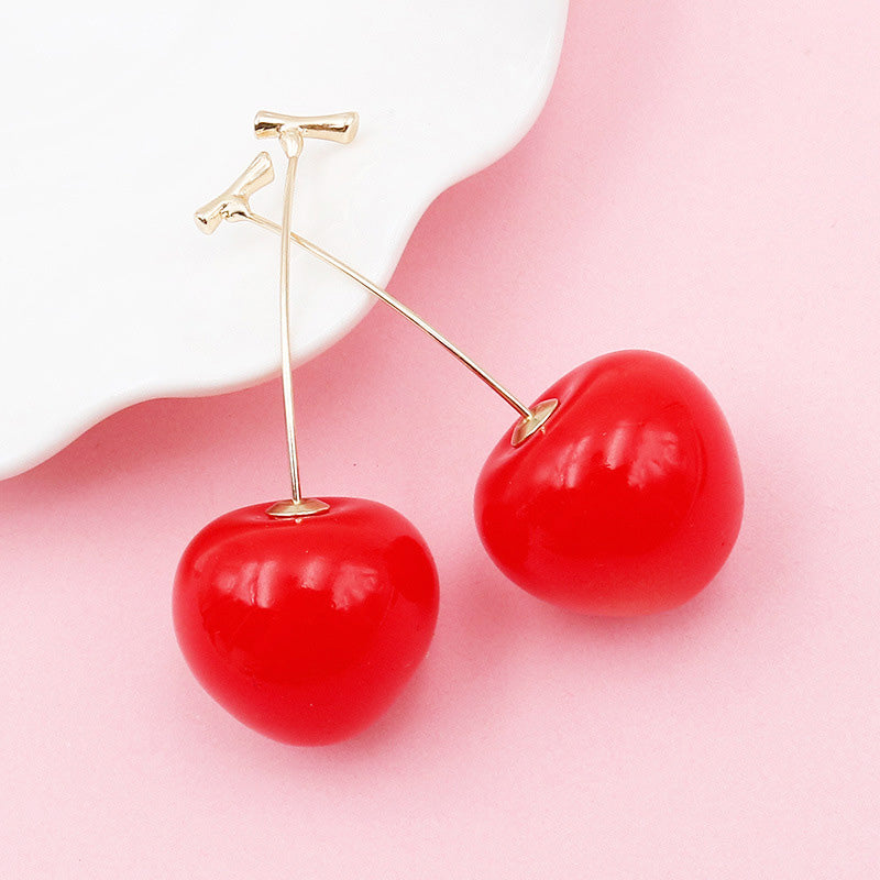 Women's Stylish Cute Acrylic Cherry Earrings