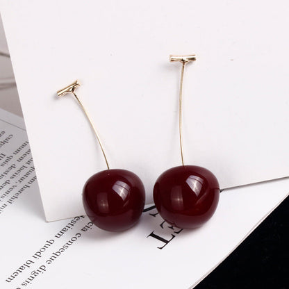 Women's Stylish Cute Acrylic Cherry Earrings