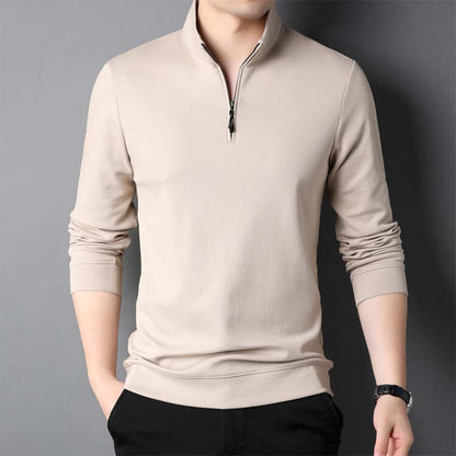 🎅Christmas Sale -50% OFF🎅Men's Solid Half Zip Long-Sleeve Tops