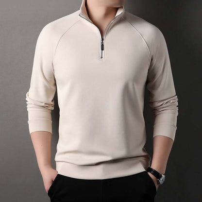 🎅Christmas Sale -50% OFF🎅Men's Solid Half Zip Long-Sleeve Tops