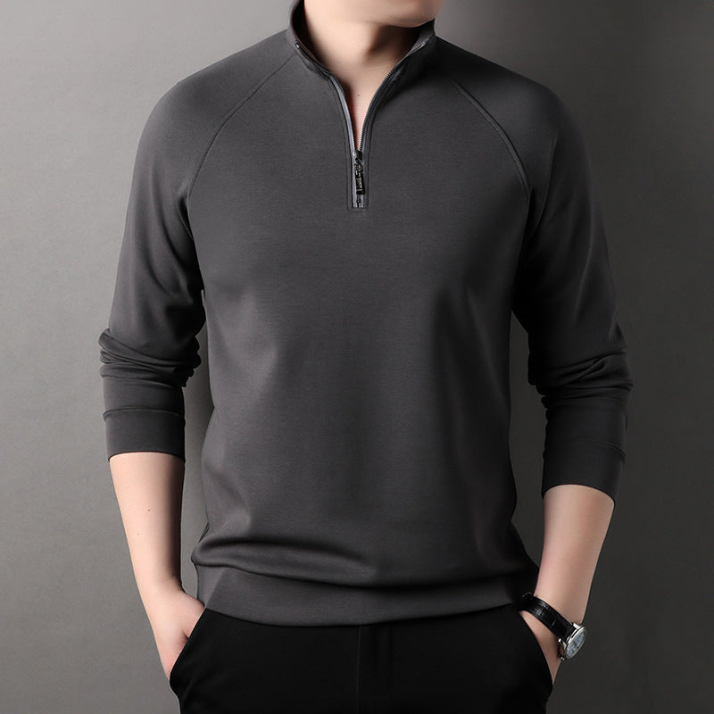 🎅Christmas Sale -50% OFF🎅Men's Solid Half Zip Long-Sleeve Tops