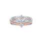 Elegant Crown Zirconia Ring Set