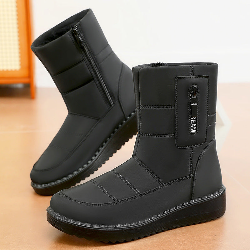 Women’s Warm Snow Boots with Side Zipper