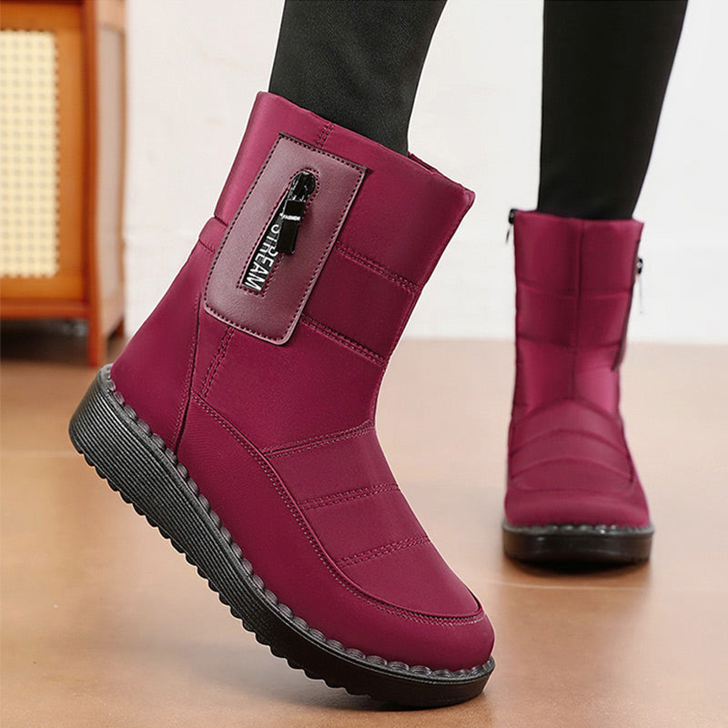 Women’s Warm Snow Boots with Side Zipper