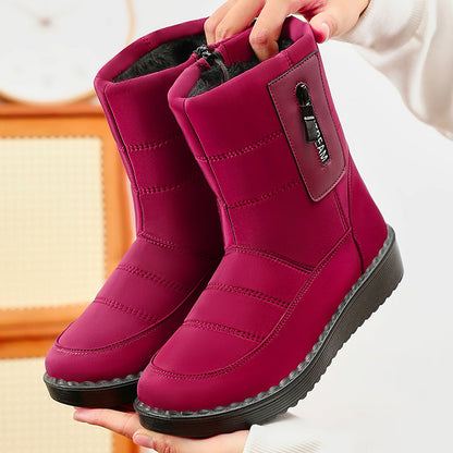 Women’s Warm Snow Boots with Side Zipper