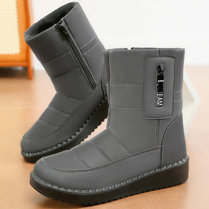 Women’s Warm Snow Boots with Side Zipper