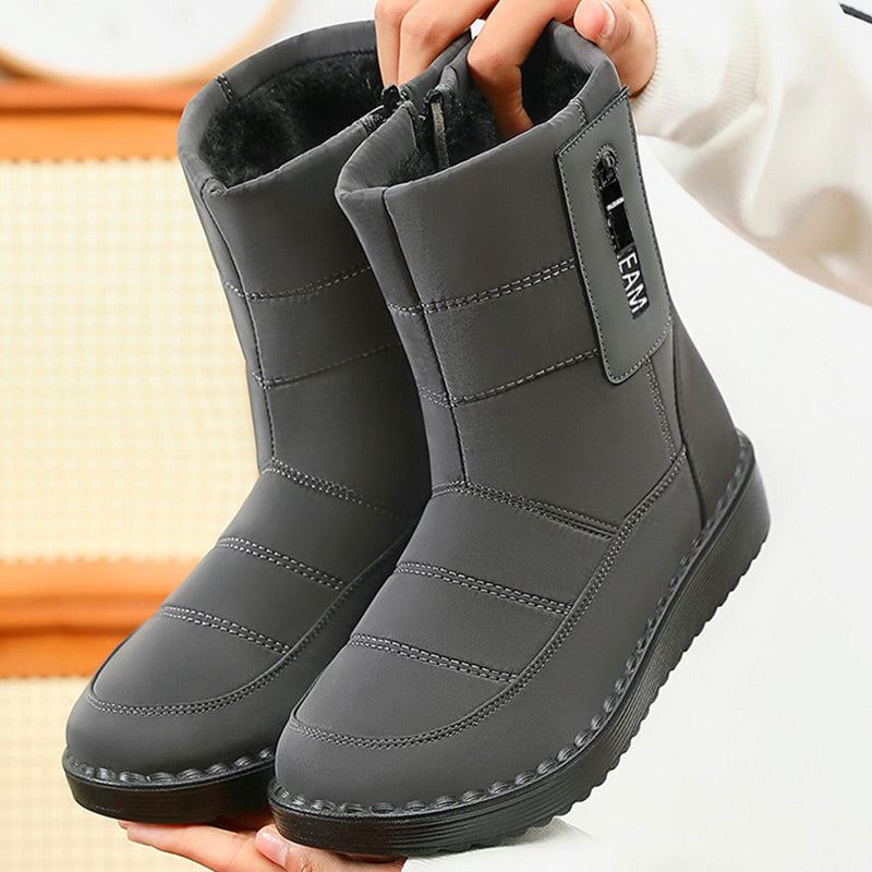 Women’s Warm Snow Boots with Side Zipper